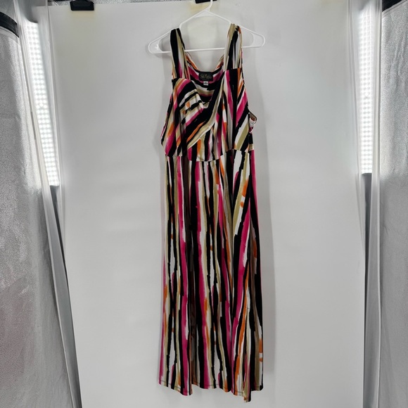 Bob Mackie Pink Maxi Sundress Sleeveless 3X - Picture 1 of 8